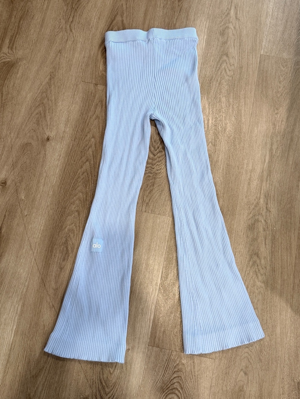 Alo Yoga Denim Knit High-Waist Flare Pant